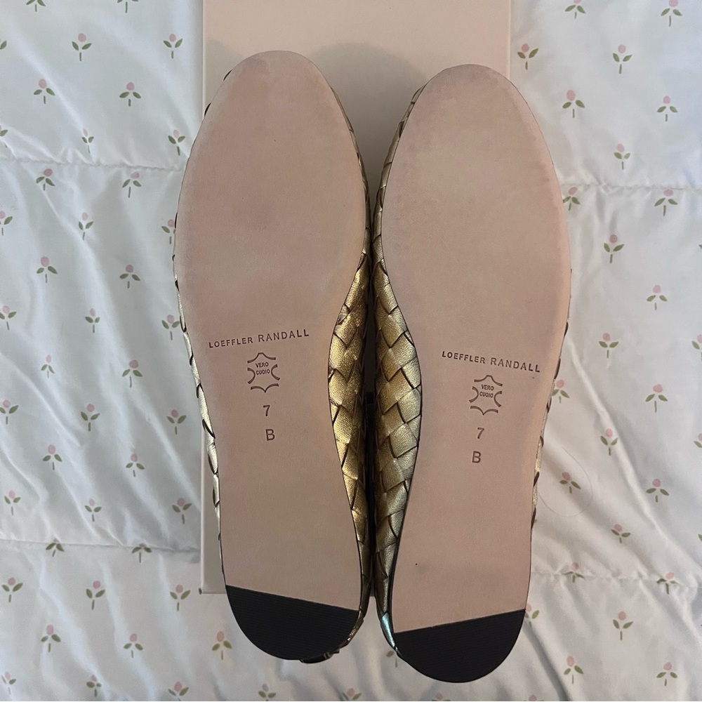 Loeffler Randall Gold Woven Flats - Picture 3 of 3